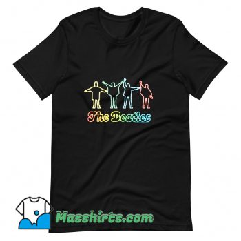 The Beatles Neon Help Music Band T Shirt Design