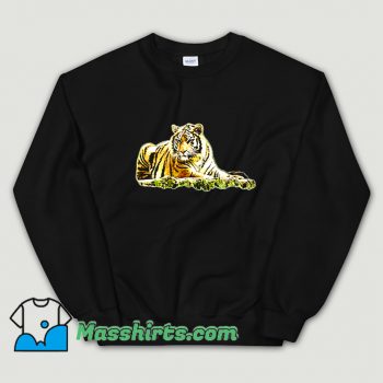 Vintage Big Cat Cartoon Filter Bengal Tiger Sweatshirt