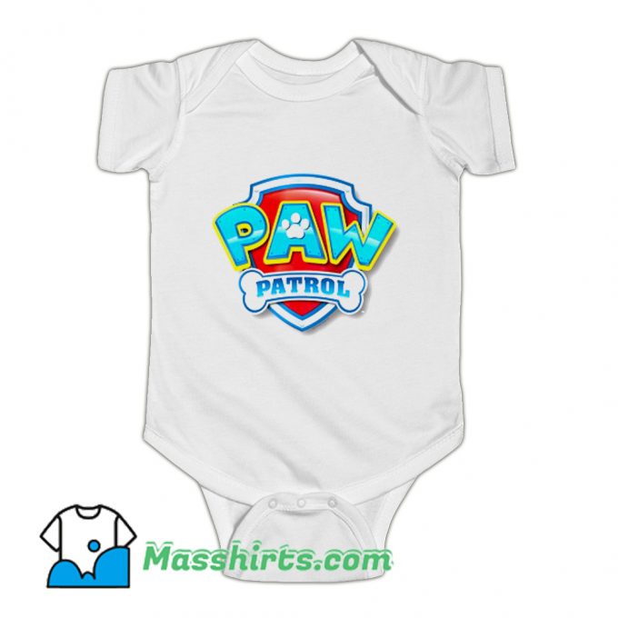 Vintage Paw Patrol 3D Logo Baby Onesie