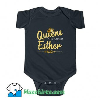 Vintage Queens Are Named Esther Baby Onesie