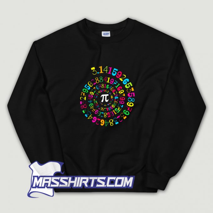 Cool Colorfull Pi Spiral Sweatshirt