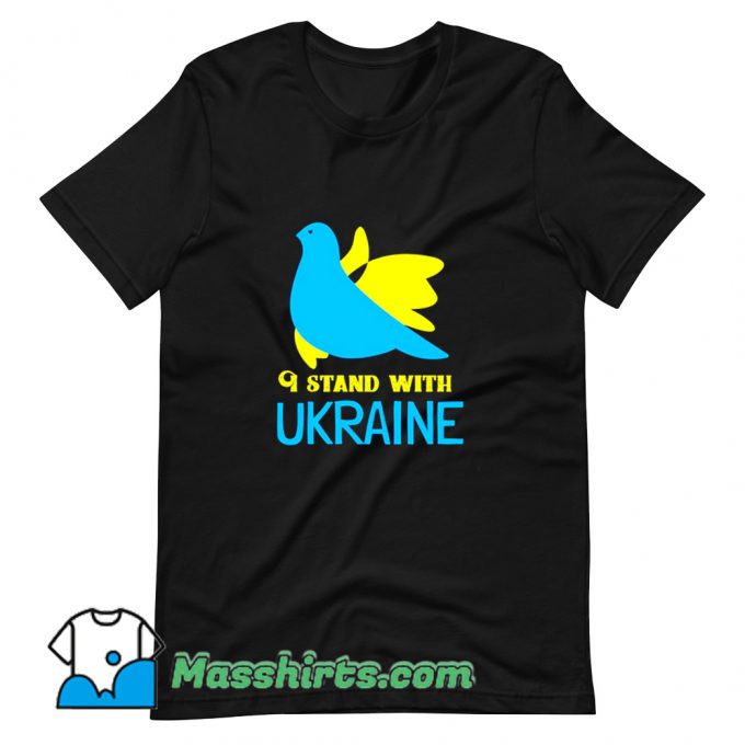 Flag I Stand With Ukraine Funny T Shirt Design