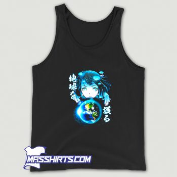Girl Earth Day World Planet Tank Top