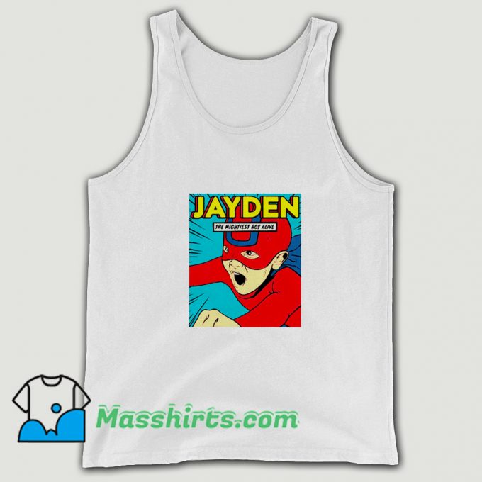 Jayden The Superhero I Birthday Fighter Tank Top