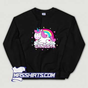 New Gangsta Unicorn Rainbow Sweatshirt