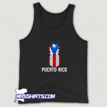 Vintage Puerto Rico Flag Pineapple Lover Tank Top
