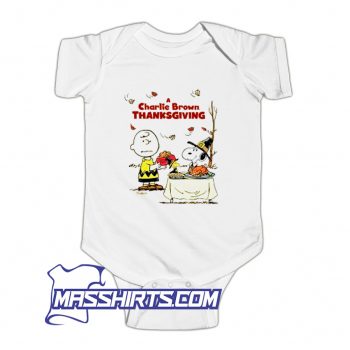 Awesome A Charlie Brown Thanksgiving Snoopy Baby Onesie