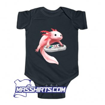 Awesome Axolotl Fish Playing Video Game Baby Onesie