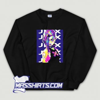 Cheap Jinx Arcane Pop Art Sweatshirt