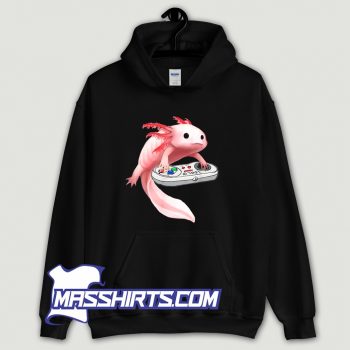 Cute Axolotl Fish Playing Video Game Hoodie Streetwear
