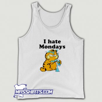 Cute Garfield I Hate Mondays Tank Top
