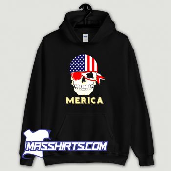 Pirate Skull American Flag 4Th Of July Funny Hoodie Streetwear