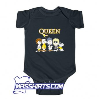 Snoopy Joe Cool With The Queen Band Baby Onesie