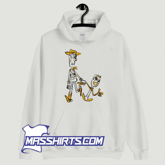 Toy Story 4 Woody and Forky Sketch Hoodie Streetwear