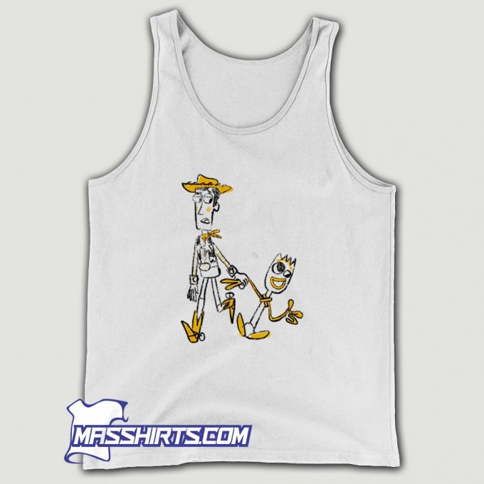 Toy Story 4 Woody and Forky Sketch Tank Top