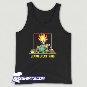 Cheap Learn Everything Skeleton Tank Top