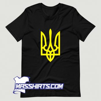 Classic Ukraine Golden Trident T Shirt Design