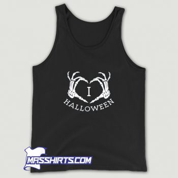 I love Halloween Skeleton Heart Tank Top