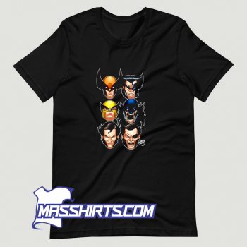 Wolverine Heads Hugh Jackman T Shirt Design