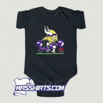 Snoopy Football Team Cheer For The Minnesota Baby Onesie