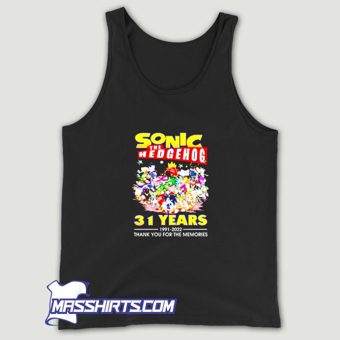 Cheap Sonic The Hedgehog 31 Years 1991 2022 Tank Top