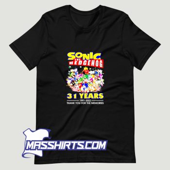 Classic Sonic The Hedgehog 31 Years 1991 2022 T Shirt Design