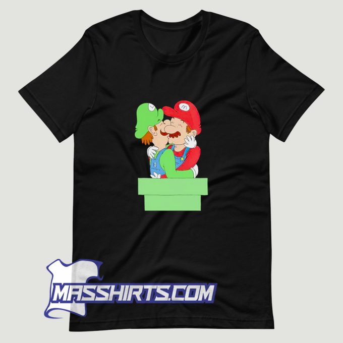 New Mario And Luigi Kissing T Shirt Design