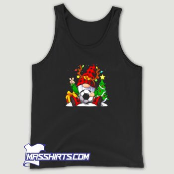 Awesome Merry Christmas Soccer Gnome Tank Top