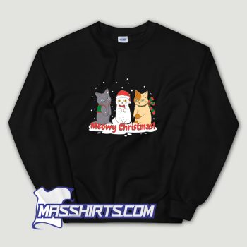 Cat Meowy Christmas Xmas Sweatshirt