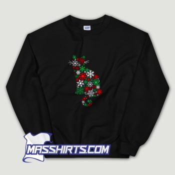 Christmas Cat Snowflakes Sweatshirt