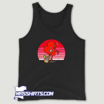 Heart Playing Lacrosse Valentine Day Tank Top