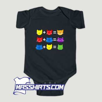 Cat Themed Color Theory Educational Art Baby Onesie