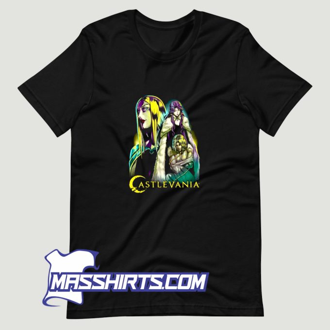 Castlevania Group Shot Neon T Shirt Design