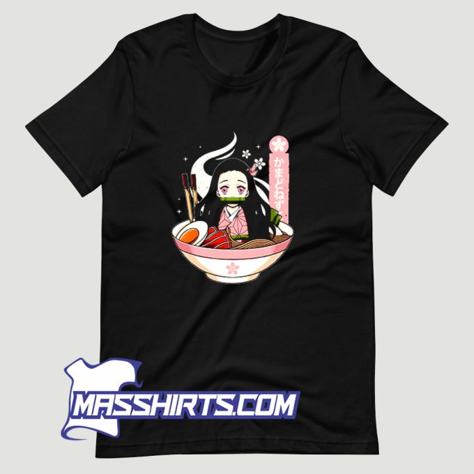 Demon Slayer Nezuko Ramen Anime Girl T Shirt Design
