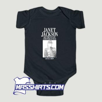 Janet Jackson Rhythm Nation 1990 World Tour Baby Onesie