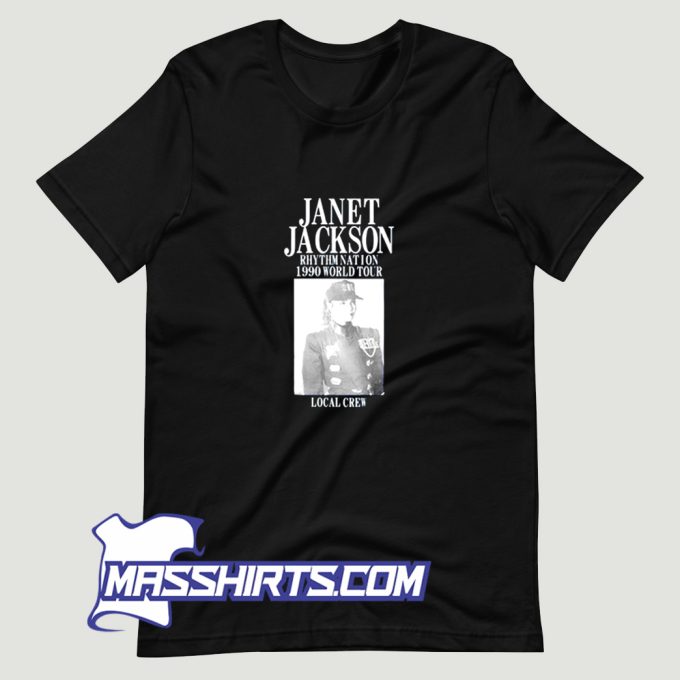 Janet Jackson Rhythm Nation 1990 World Tour T Shirt Design