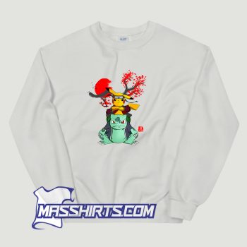Pokemon Pikachu And Bulbasaur Mashup Sweatshirt