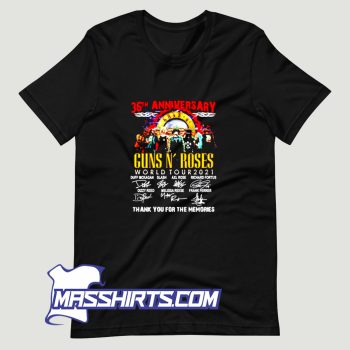 36Th Anniversary Guns N Roses World Tour T Shirt Design
