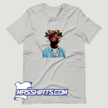 Tupac Shakur Floral Photo T Shirt Design