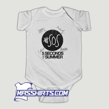 5SOS Logo And Signature Baby Onesie
