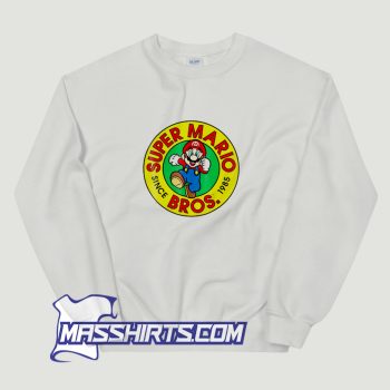 Mario Bros Since 1985 Badge Sweatshirt On Sale