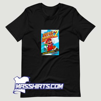 Super Mario Bros 2 Retro Box Art T Shirt Design