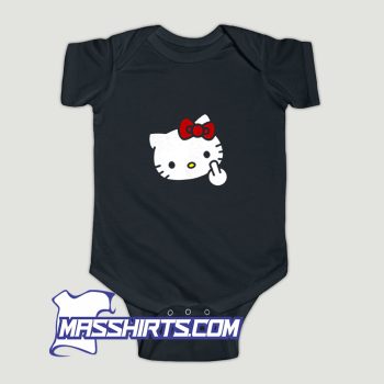 Kitty Middle Finger Baby Onesie