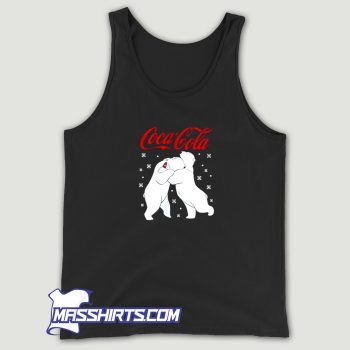 Coca Cola Polar Bear Hug Snowflakes Tank Top