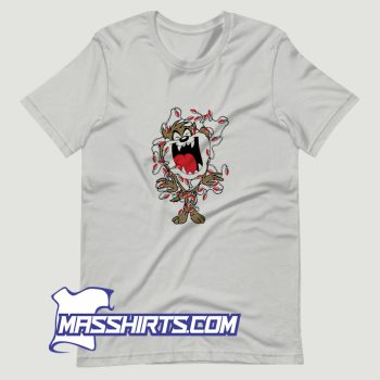 Looney Tunes Christmas Taz Lights T Shirt Design