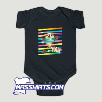 Awesome Looney Tunes Taz Stripes Baby Onesie
