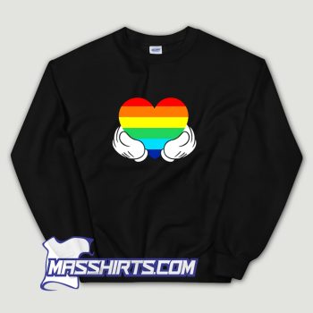 Mickey Mouse Hands Rainbow Sweatshirt