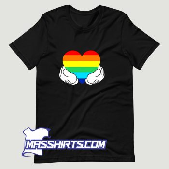 Mickey Mouse Hands Rainbow T Shirt Design
