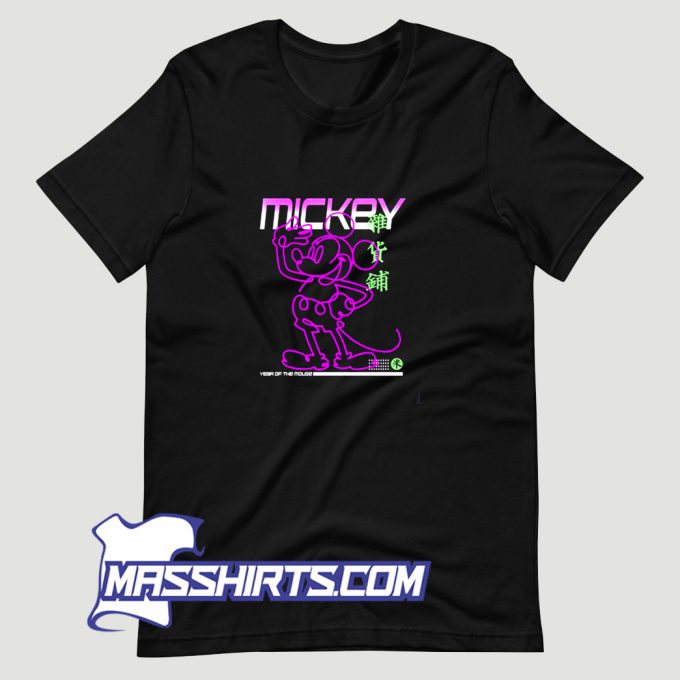 Mickey Mouse Year Of The Mouse Neon T Shirt Design